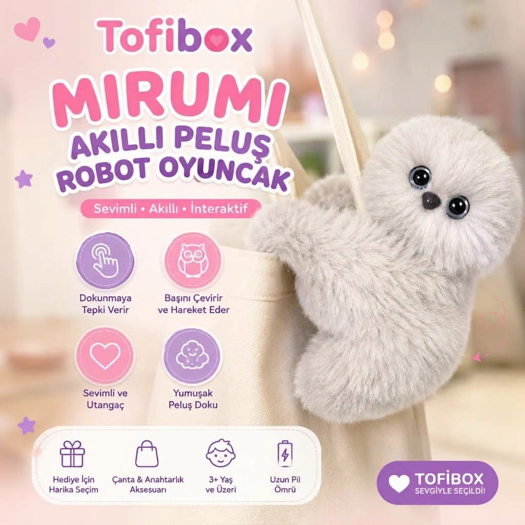 Mirumi Akıllı Peluş Robot Oyuncak | İnteraktif Baykuş Oyuncak